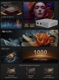 بروجيكتور جيب • 4K • أندرويد 13