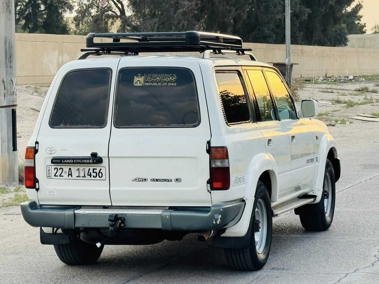 السلام عليكم
لاندكروز موديل1997 اربيل بسمي دولي
سنويه الغايت 31 تبريد ثلج غاز بنزين كله على بلاد مكينه 4500 حجم كير عادي تخم تاير حداد كله جديد وسياره جديده كلش 8راكب كفاله عام من ضربه بيها رشات جماليه سعر 105$ العنوان بصره رقم الهاتف ***********
