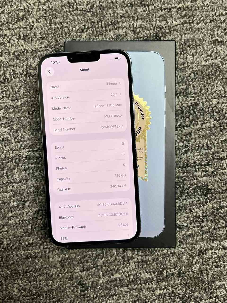 13 برو ماكس لون بحري
ذاكره 256 بطاريه 88 بلادي

عربي شرق اوسط ماستر

مكفوال ع فحص وبي ضمان

السعر 750 الف

مكاني بغداد-الوزيريه

-----------------------------------------------------

الشراي ياخذ سكرين للمنشور ويراسلني واتس فقط

***********
