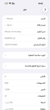 14 لبيع ذكره 128 شريحه اكترونيه بس ضهره مكسور جهاز مكفول بطاريه 84   /...