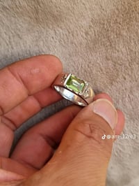 مطعم بألماس طبيعي   صياغه يدويه   فضه 925  قياس الخاتم خنصر تقريبا 22 ...