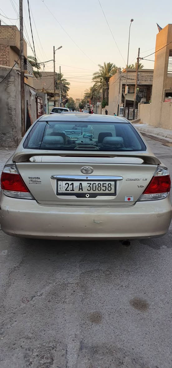 سلام عليكم
كامري موديل  2005 امريكي ٦ سلندر 
سياره جاهزه وخير من الله 
باتري جديد
كير كصه جديد بعده بضمانه
سلفه جديد 
داينموا جديد
صدر امامي خلفي جديد 
تايرات نظيف 
تبدل بابتين جه الصدر والقديمات موجودات فقط شخط بيهن
بلادي بيها شخط بالباب دعاميه مفطوره 
وكولهن موضحن بالصور والفديوا
رقم سليمانيه 
سنويه لسنه ٢٠٣٠
السعر 87 ورقه 
مكانها بغداد . الكماليه 
رقم موبايل ***********
