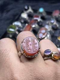 خاتم عقيق يماني فضة925 خط كوفي   الشراي07727649572  المكان بغداد حي او...