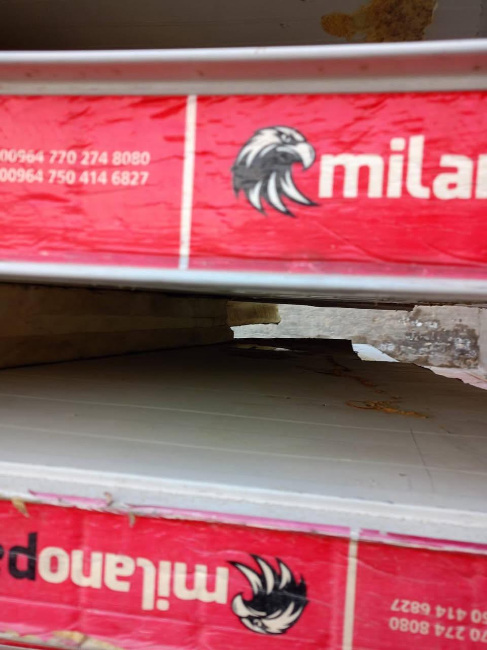 سندويج 10 سنتيم سمك تركي
عندي الف متر بيهن جداري وبيهن سقفي 
مستعمل ونضيف 

المتر 15 الف 
واذا شلعه كاملة احسبهن بسعر مناسب 

***********

مكاني كربلاء الامن الداخلي
