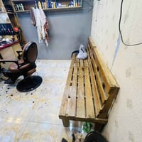 ديكور محل حلاقة • خشب يدوي • مغسلة مرمر