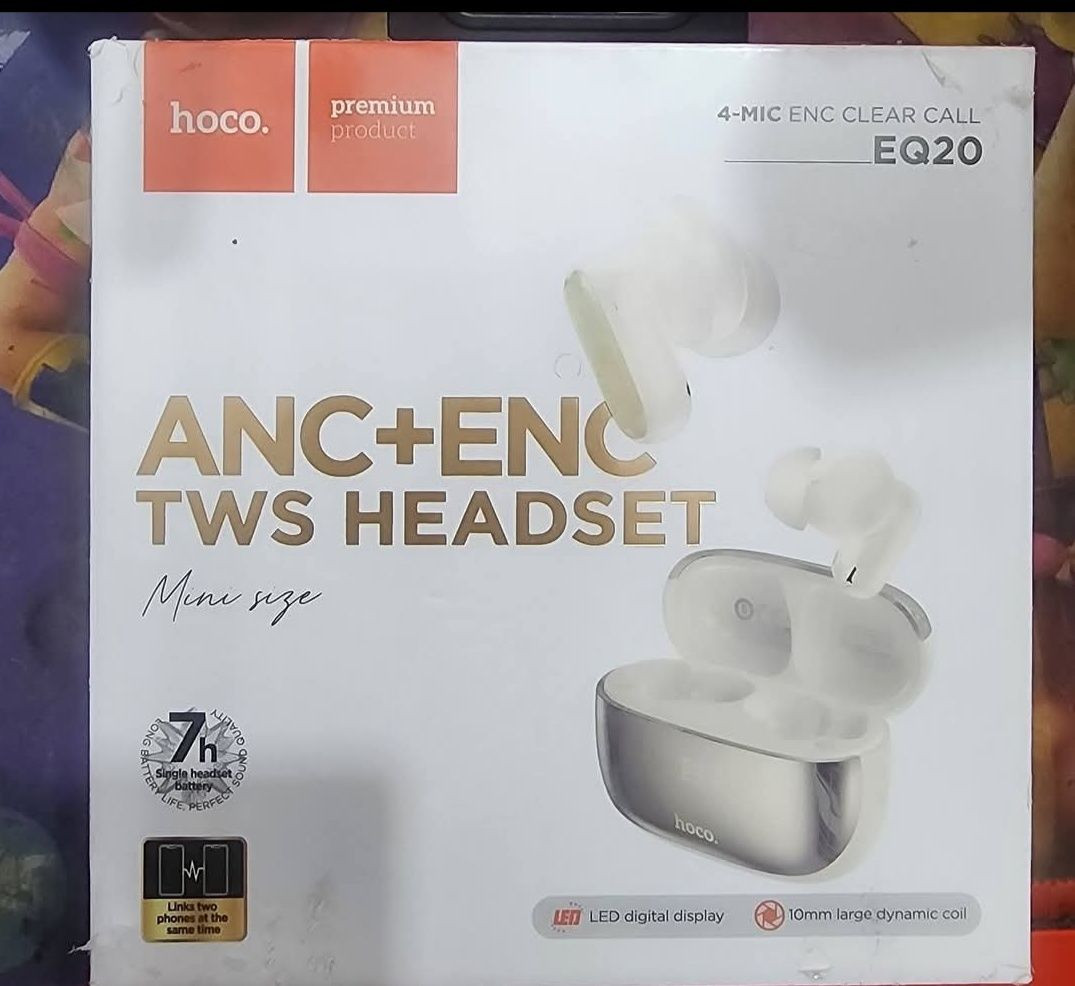 🎧 عرض مميز على سماعة HOCO EQ20 ANC+ENC TWS Headset 🎧
إذا تبحث عن صوت نقي + بطارية قوية + تصميم أنيق فهذه السماعة خيار ممتاز 👌
✨ المميزات:
🔹 تقنية ANC + ENC لعزل الضوضاء وتقليل الأصوات المحيطة أثناء المكالمات.
🔹 4 مايكروفونات لمكالمات واضحة ونقية.
🔹 جودة صوت HI-FI لتجربة موسيقى احترافية.
🔹 Bluetooth 5.4 اتصال سريع وثابت مع الهاتف.
🔹 مدى اتصال حتى 10 أمتار بدون تقطيع.
🔹 حجم صغير وتصميم خفيف مريح للأذن لفترات طويلة.
🔹 ملف صوتي 10mm يعطي صوت قوي وباس واضح.
🔹 شاشة LED رقمية لمعرفة نسبة شحن العلبة والسماعات.
🔹 تشغيل حتى 7 ساعات بالسماعة الواحدة.
🔹 حتى 35 ساعة استخدام مع علبة الشحن.
🔹 العلبة تشحن السماعة 4 مرات إضافية.
🔹 بطارية 400mAh لعلبة الشحن.
🔹 تدعم التحكم بالموسيقى والمكالمات بسهولة.
🔹 إمكانية الاتصال بهاتفين بنفس الوقت.
📦 محتويات العلبة:
• السماعتين
• علبة الشحن
• كيبل شحن USB-C
• رؤوس أذن إضافية (S / M / L)
• دليل الاستخدام
💎 صوت قوي – بطارية طويلة – تصميم أنيق
📍 متوفر الآن في محلكم
🔥 الكمية محدودة
٢٥.٠٠٠ ديوانية, القادسية


**إذا كنت صاحب هذا الإعلان وتريد حذفه لأي سبب، رجاءا أرسل رسالة إلى الدعم الفني**