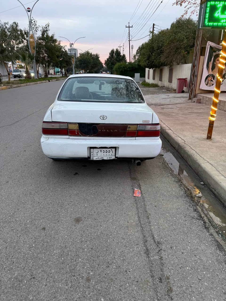 السلام عليكم 
كورلا موديل ٩٦ للبيع بلادي يسرى 
كير محرك شرط 
تبريد 
تدفئة 
مصبوغ حزام بس انطيك عام بدون دواخل 
السعر ٥٣ وبي مجال 
***********
*********** 
غير متوفر ع الخاص مكلف بالنشر  
موقعها كركوك كركوك, العراق
