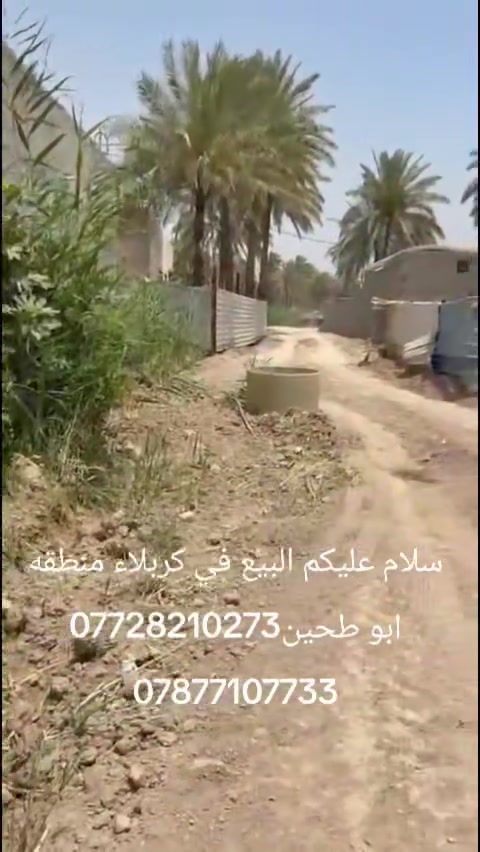 سلام عليكم قطعه البيع في كربلاء طابو زراعي سند25 قرار من صاحب الارض مباشر للاستفسار ***********
***********
