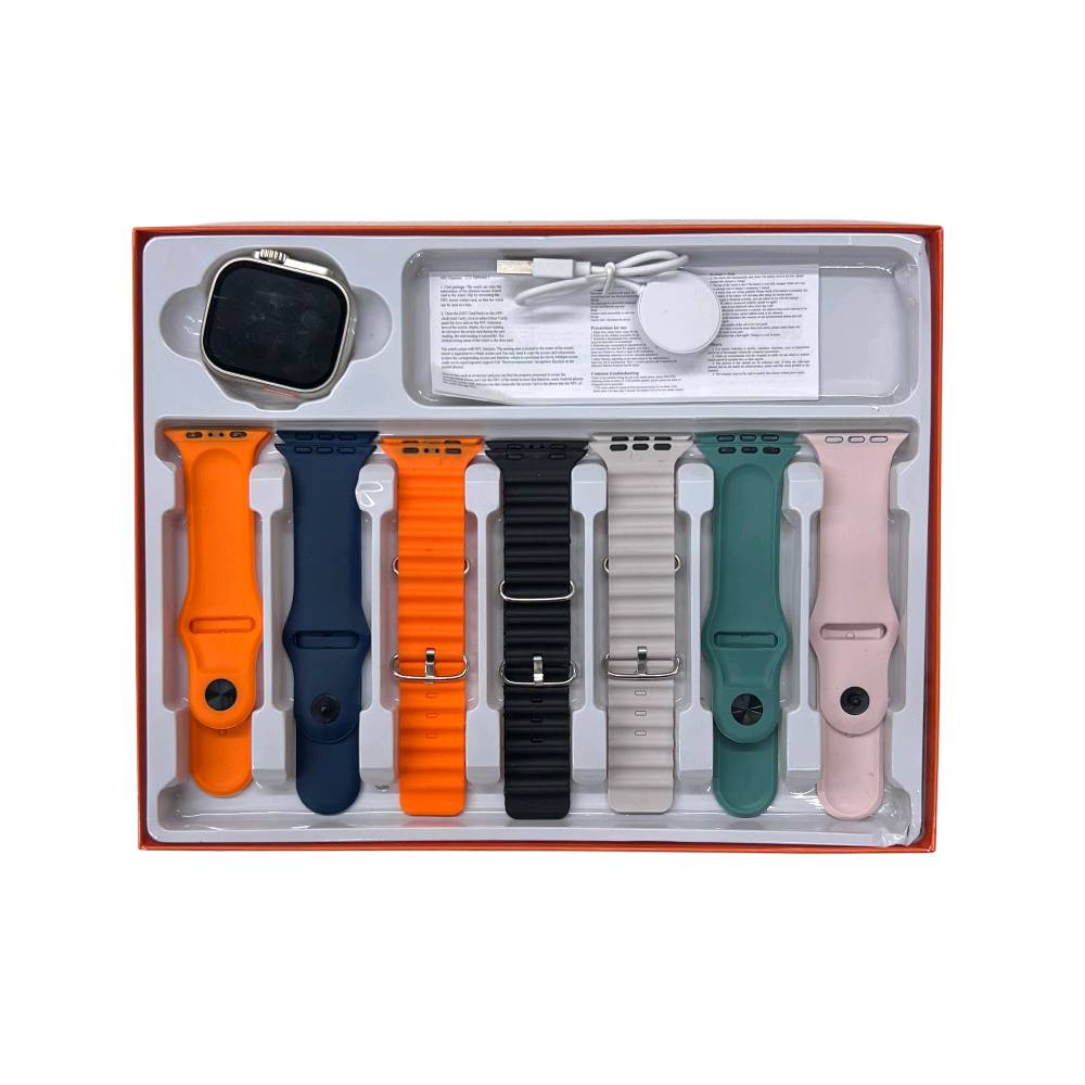 ساعة سمارت الترا 3 يجي وياهة 7 اساور الوان مختلفة السعر 20 ألف مع التوصيل لكل المحافظات وعندي كميات للحجز راسلوني بالواتساب