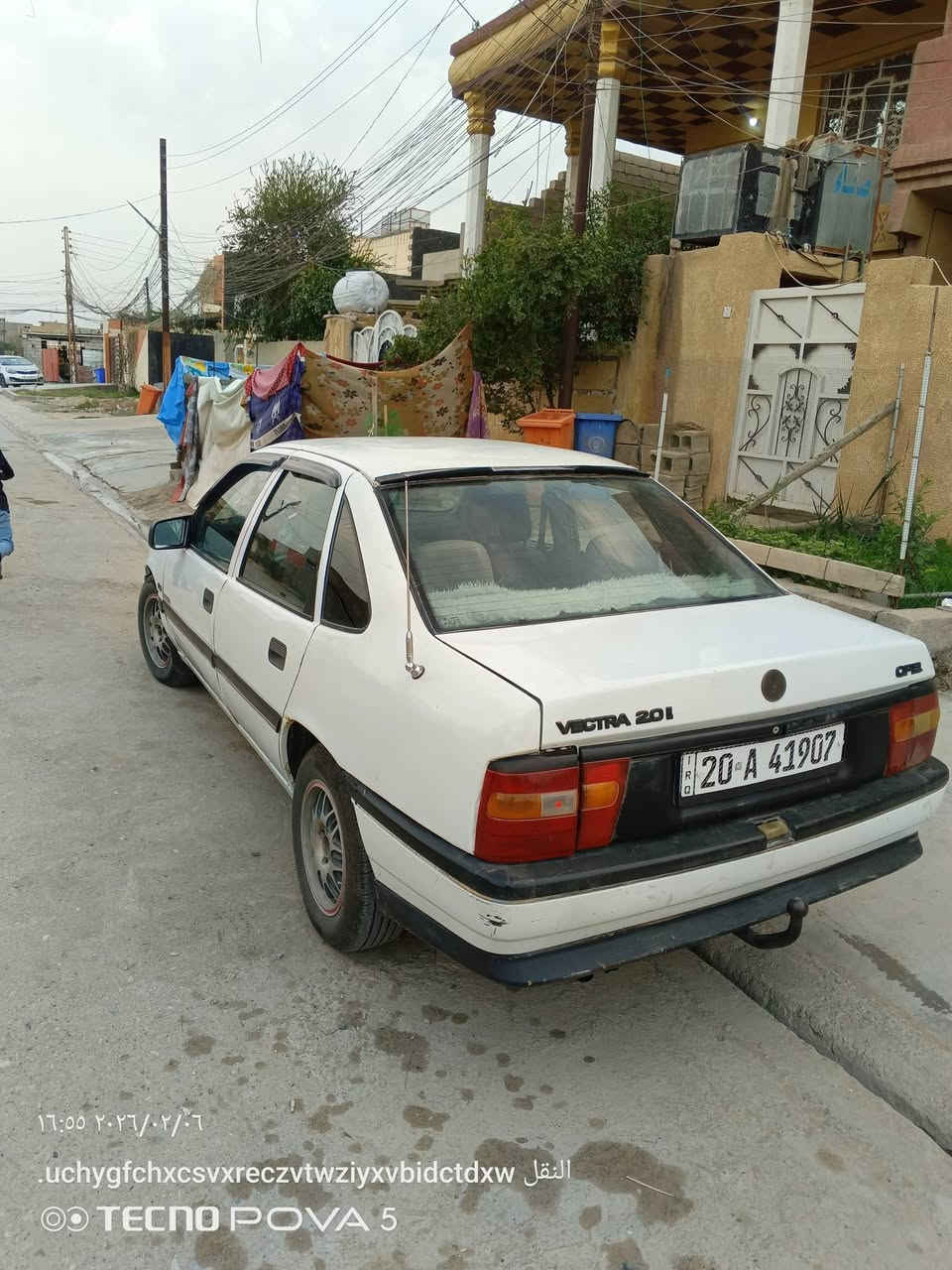 السلام عليكم للبيع
الإسم=أوبل فيكترا 
اللون =ابيظ 
محرك =2000
موديل=1994
مكينة +گير+كهربائيات =كلهة مكفولة علفحص
اوراق رسمية السنوية بأسمي ا
السعر 38$ورقة
رقم ***********
