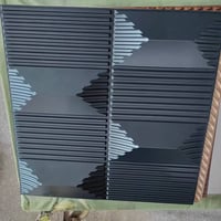 ديكور 3D اسود • ١٠ قطع • ٥٠×٥٠