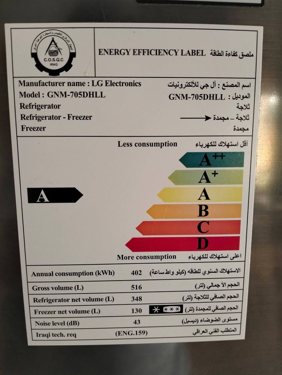 ثلاجة LG عملاقة حجم 30 قدم 516 لتر نظيفه كلش 
شرط الشغل والضمان وبالعافيه على الي ياخذها ويدلل
ناصرية مركز *********** خاص + واتساب
