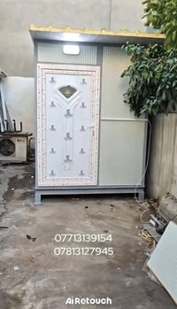 عمل مخزن متحرك الارضية حديد وخشب قياس 2×5 + الرفوف  من الساندويج بنل س...