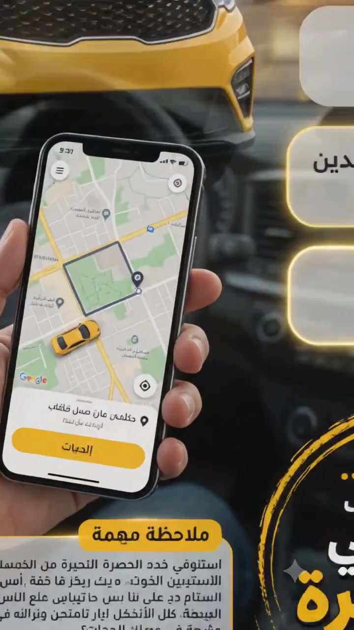 🎙️ هلا بيكم ويّه تكسي الحيرة... راحتكم أولويتنا!

سيارات متوفرة بسرعة، تبريد عالي، وسواقين معتمدين بخدمة مضمونة. توصيل من الباب للباب، دخول للمطار، صحن الإمام، والواجهات، وحتى للمحافظات.

🚖 ملاحظة مهمة: الكراوية نفس كراوية تطبيق بلي، والطلب كله يصير عن طريق الجهاز أو الموبايل بكل سهولة وسرعة!

📞 للحجز والطلب: ***********

لا تحتار... بس اطلب تكسي الحيرة وإحنا نوصلّك بأمان وراحة!
