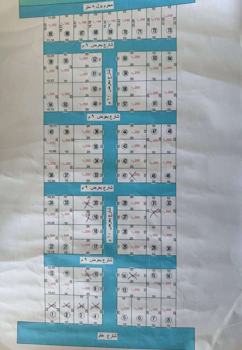 قطع اراضي سند 25 للبيع لااسود مقابيل محطه كهرباء على شارع العام خدمات ماء كهرباء اناره مجاري شوارع صب مسلح ولخدمات قيد النشاء  استفسار عن السعر اتصل على الرقم ***********
