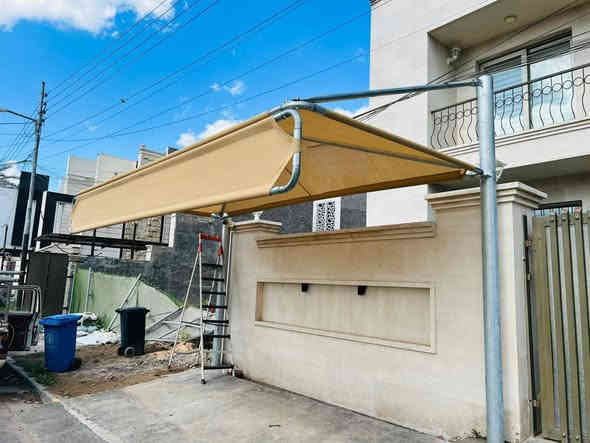 خصم خاص للقياسات الكبيرة 👍***********
☂️☔مظلات الامير ☔ ☂️نعمل كافة انواع المظلات ⛱️
المظلات الثابتة الهرمية ⛱️ المظلات المتحركه🏖️
 ذات الطابع الحديث التي تحمي السيارات 🚘 والنباتات🪴 من اشعة الشمس🌞 والامطار ⛈️
 وتمتاز بالاتي :-
1️⃣ القماش استرالي 🇦🇺 مصنوع من خيوط ( البولي اثيلن المقاوم  للأجواء الصحراويه والجافه والتي تعزل اشعة الشمس🌞 وتبقي درجة الحرارة معتدله تحت المظله لاحتوائها على مسامات تسمح بتسريب الهواء 

2️⃣ ضمان استبدال حقيقي للقماش لمدة 5 سنوات
3️⃣ تكون الاعمدة  عبارة عن بوري 
( 6 أنج) سماكة ( 4 ملم) مغلون ضد الصدأ لا يحتاج للطلاء او الصيانة 
4️⃣ يكون الحديد الفريم عبارة عن بوري ( 2 )أنج وسماكة ( 2 ) ملم مغلون
5️⃣ يكون التثبيت من جهة واحدة 
6️⃣ يكون التثبيت عن طريق المفاصل المرنة دون الحاجة الى اللحام على هيئة براغي🔩🔧
7️⃣ كادر مختص باخذ القياسات والتنفيذ  👨🏼‍🔧 
8️⃣ ما عليك سوى الاتصال وسيأتيك المندوب لباب بيتك لاخذ التفاصيل المطلوبة للعمل 
 
9️⃣ للحجز والاستفسار الاتصال على الرقم واتساب ***********
#مظلات
