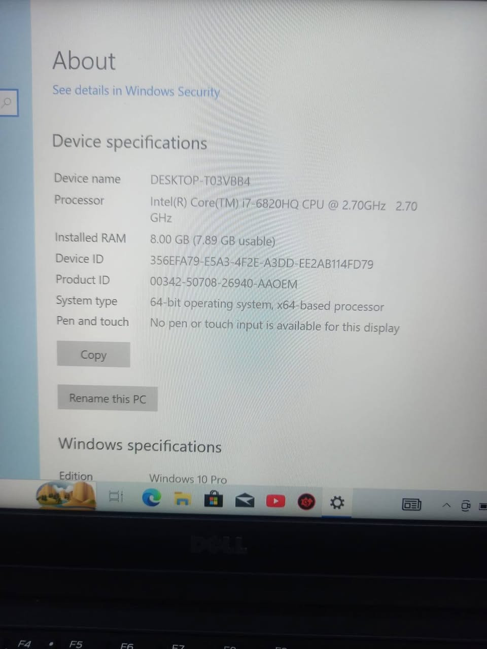 لابتوب دل dell 5480
فئة المعالج  HQ
المعالج كور اي 7 الجيل 6
 من فئة HQ
الهارد    256    ssd 
الرام 8.     ddr4 
حجم الشاشة  14 
الشاحنة اصلية 
يحتوي على منفذ تايب سي للشحن او نقل البيانات
نظام التشغيل ويندوز 10 عربي انكليزي 
الملحقات شاحنة وجنطة 
السعر  225
***********
***********
يوجد توصيل

متوفر 
تتوفر مجموعة لابتوبات بأسعار مناسبة ومواصفات مختلفة
