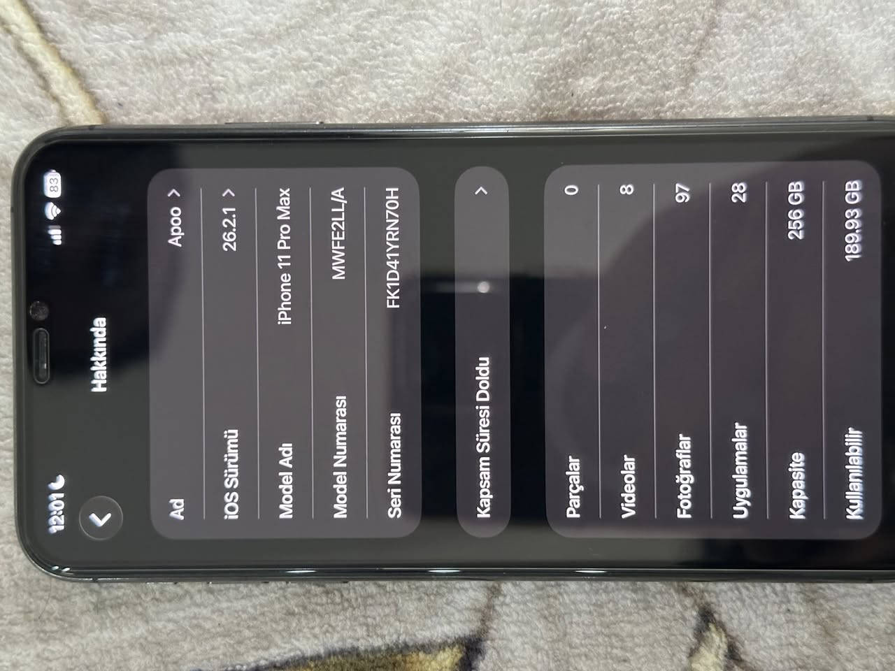سلام عليكم ١١ برو ماكس للبيع  ممفتوح والبطارية بلادي ٨٥ الذاكرة ٢٥٦ الجهاز شخط ما بي فول نضافه السعر ٣٤٠ قفل


**إذا كنت صاحب هذا الإعلان وتريد حذفه لأي سبب، رجاءا أرسل رسالة إلى الدعم الفني**