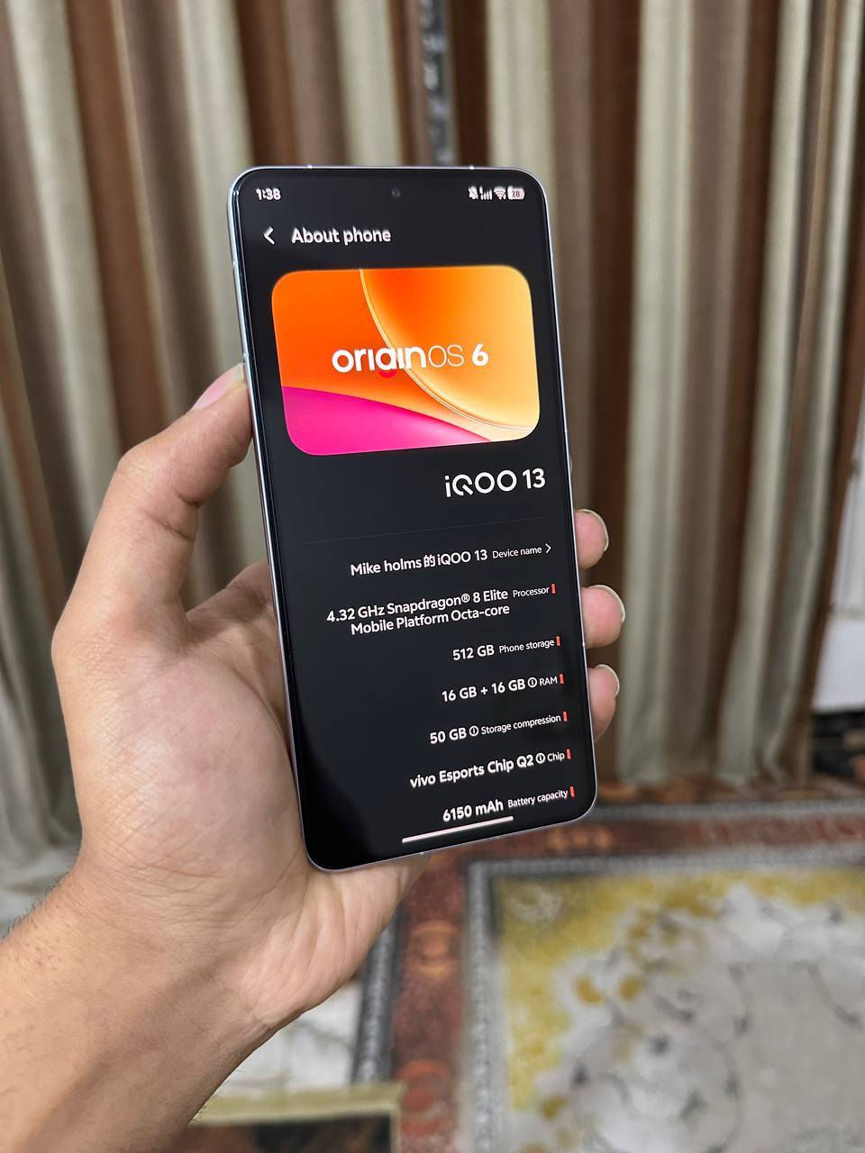 512 16+16 iqoo13 
معالج سنابدراكون 8 ايليت ببجي 120 فريم 

شحن 120 واط بربع ساعه يفول وبطاريه 6100 يومين تطول 

شاشه 2 كي 144هرتز وهواي مواصفات بي لون مميز بي ام ويا 5 كفرات اصليه ولزكات جام ثنين وحمايه كامرات يعني ماتصرف علي شي فقط الباكيت ضايع سعره 700 الف قفل مكاني شطره وعندي توصيل كل العراق


**إذا كنت صاحب هذا الإعلان وتريد حذفه لأي سبب، رجاءا أرسل رسالة إلى الدعم الفني**