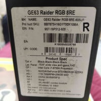 MSI GE63 Raider • GTX1060 6GB • رام 16GB