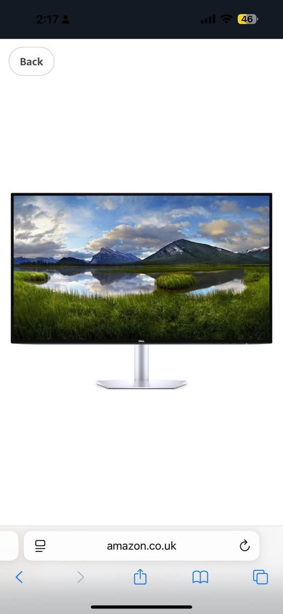 🖥️ شاشة Dell S2719DC للبيع
🔹 قياس 27 بوصة – QHD (2560x1440)
🔹 شاشة InfinityEdge IPS مع ألوان دقيقة
🔹 تدعم HDR 600 لتجربة عرض قوية
🔹 معدل تحديث 75Hz
🔹 سرعة استجابة 5ms
🔹 منفذ USB-C للشحن ونقل البيانات + HDMI
🔹 حالة ممتازة – نظافة 💯

💰 السعر: القديم 325,000 دينارالسعر الجديد 250,000 الف فقط  (بي مجال للجادين)
📞 للتواصل: ***********
🚚 توصيل متوفر لجميع المحافظات داخل العراق بغداد, العراق
