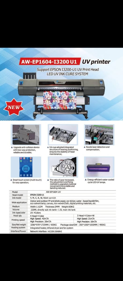 🚀 قوة الطباعة تبدأ من هنا – PES 🚀

طابعة Alwin 1.62
مزودة برأس طباعة Epson  i3200
أداء ثابت 🔥 سرعة عالية 🔥 جودة لا تُقارن

يتوفر ايكو سولفنت تتسع واحد هيد أو اثنين 
يتوفر uv تتسع من واحد هيد إلى 4 حسب طلب الزبون 

✔️ إنتاجية قوية لمشاريعك
✔️ ألوان دقيقة ترفع قيمة شغلك
✔️ ضمان سنة كاملة
✔️ دعم وصيانة مع فريق لبناني محترف

💼 استثمر في ماكينة تشتغل بثقة… وتخلّيك متقدّم على المنافسين
📞 تواصل معنا الآن وخذ خطوة التفوق 

اربيل الايطاليه 1 
موصل الحدباء 
السليمانيه 

*********** واتساب 
*********** واتساب او اتصال 
*********** اتصال
