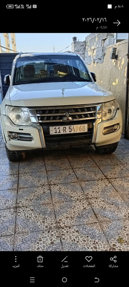 السلام عليكم باجيرو 14فول حبتور ماشيه 192الف بغداد الدولي بسمي بيها كم قطعه صبغ بدون  اي دواخل ولا معجون محرك كير تبريد صدر تايرات جاهزه سونار بالمنشور السعر 137اتصال ***********او***********
