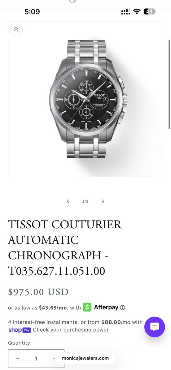 tissot couturier automatic chronograph

تنتمي هذه الساعة لمجموعة T-Classic، وهي مصممة لتكون مزيجاً مذهلاً بين الدقة المتناهية وخطوط الموضة الراقية (Couture).

المواصفات التقنية والمميزات:
 1- الصناعة: سويسرية بالكامل (Swiss Made) تضمن لك أعلى معايير الجودة العالمية.
 2- المحرك (Movement): محرك أوتوماتيكي سويسري (C01.211) يتميز بدقة عالية واحتياطي طاقة يصل إلى 45 ساعة.
 3- الزجاج: كريستال ياقوتي (Sapphire Crystal) صلب جداً ومقاوم للخدش، يظل محتفظاً بلمعانه لسنوات طويلة.
 4- الوظائف: كرونوغراف احترافي (عدادات 30 دقيقة، 6 ساعات، وثواني فرعية) مع نافذة لعرض التاريخ.
 5-الهيكل: مصنوع من الفولاذ المقاوم للصدأ 316L عالي الجودة بتشطيب يجمع بين اللمعان والمطفي باحترافية سويسرية.
 6- مقاومة الماء: تصل إلى 100 متر (10 Bar)، مما يجعلها عملية للاستخدام اليومي الموثوق.
7- سير من الفولاذ المقاوم للصدأ و من افخم أنواع السبورة على الإطلاق .

ملاحظات : الساعة اصلية مستوردة من الخارج .
الساعة مستخدمة نظيفة .
معها حزام جلد فاخر بقري.
كاملة المرفقات .
الساعة مقطوعة من التصنيع .
السعر : سعر مرعب ٥٠٠الف دينار فقط و فقط .

سعر الساعة في الأسواق تتعدى ال ١٠٠٠ دولار.


**إذا كنت صاحب هذا الإعلان وتريد حذفه لأي سبب، رجاءا أرسل رسالة إلى الدعم الفني**