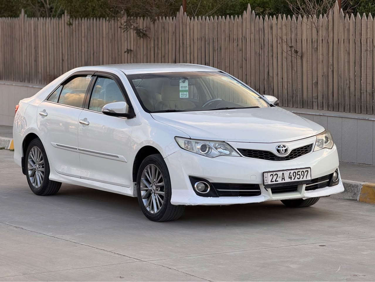 كامري 2012 خليجي مكفوله سعر134 وبي مجال بسيط
خليجيه داخل عسلي محرك 2500 شرط 
شاشه كامره حساس خلفي
تبريد مركزي كشن كهربائي تحكمات تحديد سرعه
سياره جاهزه من كلشي مكفوله من الصبغ سونار موجود 
سعره ١٣٤ وبي مجال بسيط مكان السياره كركوك
*********** كركوك, العراق
