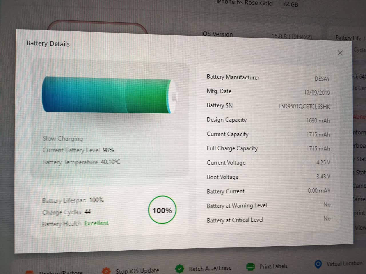 iPhone 6s للبيع

مساحة ٦٤ كيكا

البطاريه مبدله 

سبيكر الاذن خربان، والسبيكر الجوه صوته شويه ضعيف بس ينسمع

الكاميرا الاماميه خربانه، والخلفيه تشتغل بس بيهه شكم دوائر شفافه

Mute Switch خربان

ظهر الجهاز كلش يحمه اثناء الاستخدام

يجي وياه بس كڤر جلد

السعر: 35 الف

مكاني بغداد، غزالية


**إذا كنت صاحب هذا الإعلان وتريد حذفه لأي سبب، رجاءا أرسل رسالة إلى الدعم الفني**