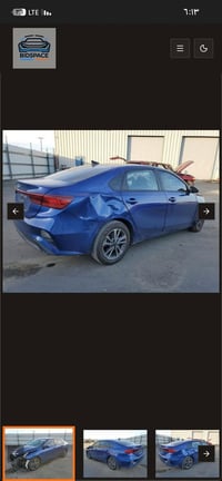 للبيع فقط كيا فورتي موديل 2024 حادثا كدامك مثل مموضح بالصور بنيد ميديل...