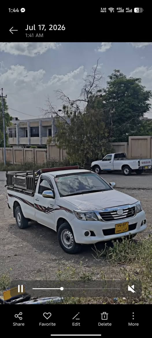 مۆدێل ۲۰۱۲ سەنەوی بەسەر نەچوە تەنها بۆنیدو کەمێک لەچەمەلەغی دواوە بۆیاخە
ڕەقەم ***********  تەنها تێل حلبجة, السليمانية
