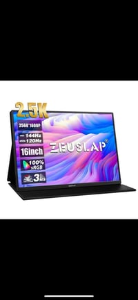 ZEUSLAP • شاشة محمولة • ١٦٫١ بوصة ١٤٤هرتز