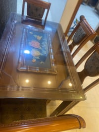 ميز طعام صاج جديد  السعر 225 07728001508