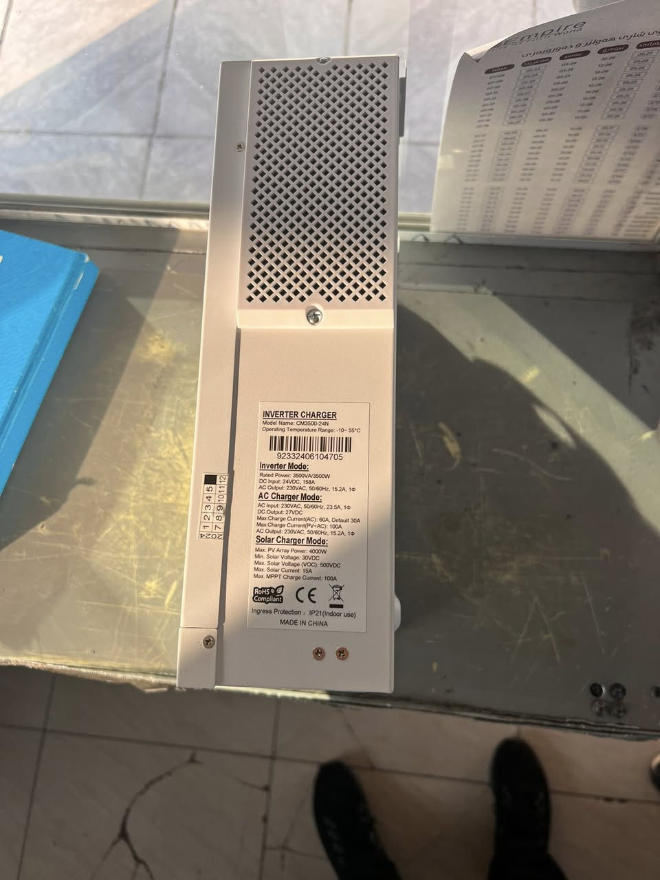 للبيع انفيرتر طاقة شمسية (Hybrid Inverter)

انفيرتر طاقة شمسية هايبريد قدرة 3.5 كيلو واط يعمل على نظام 24 فولت، مناسب للبيوت وأنظمة الطاقة الشمسية. الجهاز مستخدم استخدام خفيف وحالته ممتازة وشغال بدون أي مشكلة.

المواصفات:
 • النوع: Hybrid Solar Inverter
 • القدرة: 3.5 كيلو واط
 • الفولتية: 24 فولت
 • يعمل مع الألواح الشمسية والبطاريات
 • نظيف جداً ومجرب على الشغل

💰 السعر: 200,000 دينار

📞 للحجز والاستفسار يرجى إرسال واتساب على الرقم:
***********
