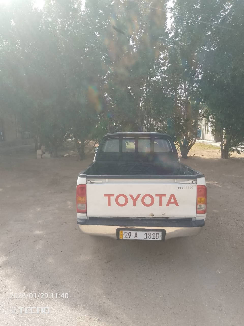 بسم الله الرحمن الرحيم
للبيع.. 
النوع: بيكم تيوتا هايلوكس 
الموديل: 2009
الكير: عادي
الرقم: واسط 
مكان السياره: بغداد 
ملاحضه: ضررها نص باب العبري والذيل شبرين.. كير.. محرك شاصي.. تبديل.. مكفول 
السعر: 140$
ه‍: ***********
ه‍***********
