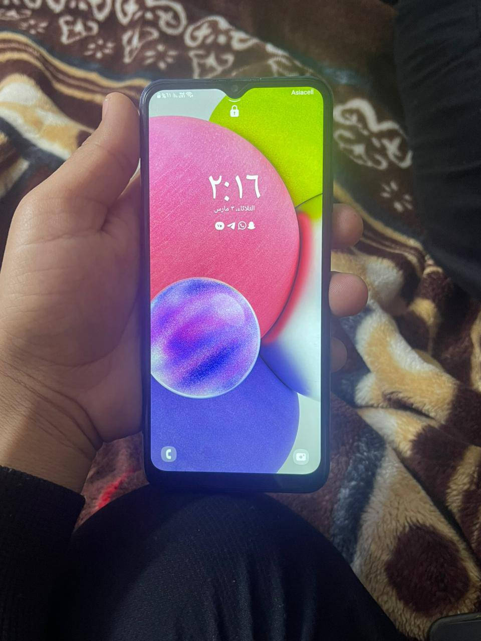 سلام عليكم 
a03sجهاز جديدلا مفتوح ولا ملعوب بي 
ذكره128
جديد 
الاستفسار ***********
السعر خاص
