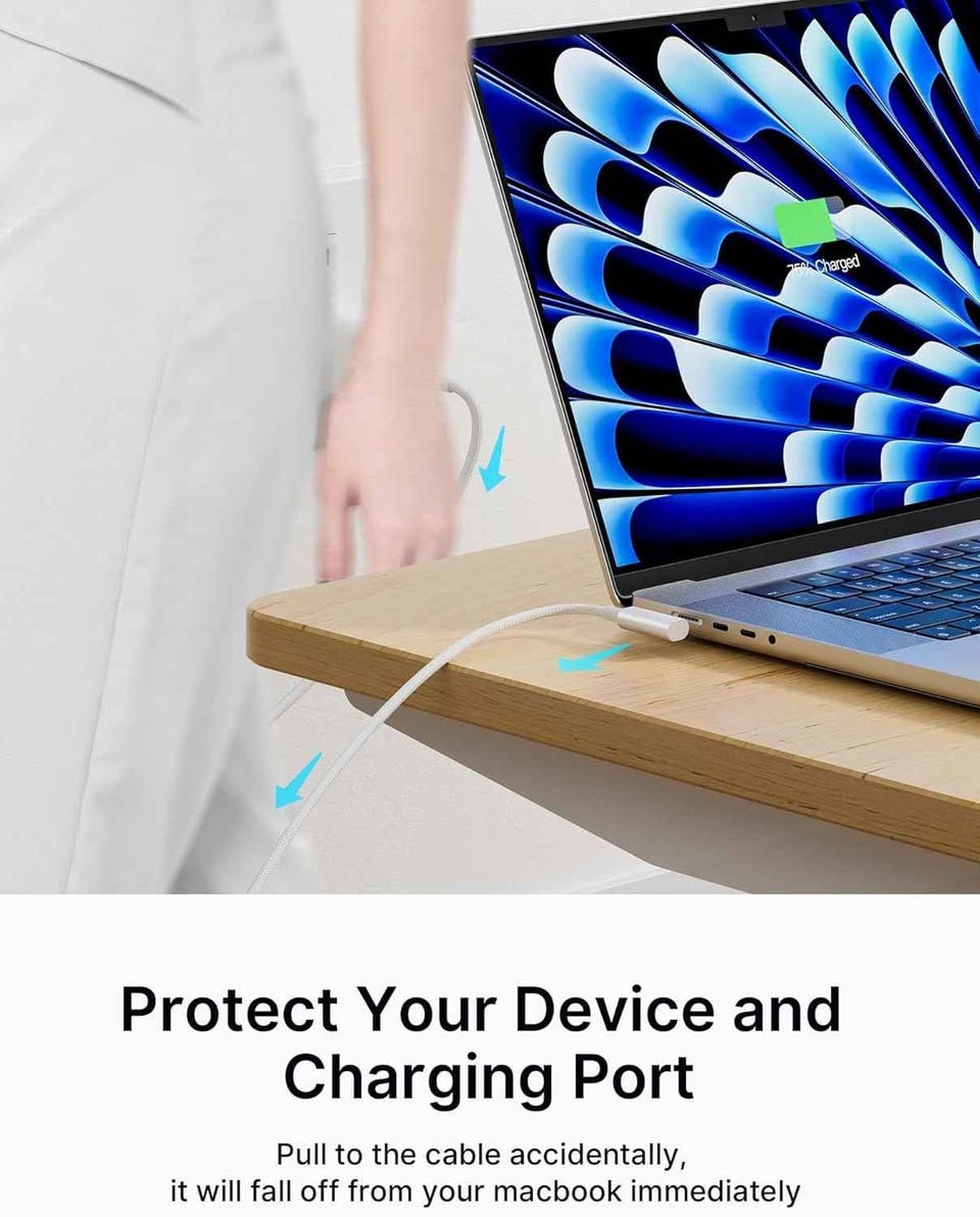 - کێبڵی تایب سی بۆ لابتۆپی ماك (پڕۆ و ئێر) 
ـ قوەتی ١٤٠ وات 
ـ لە خوارەوە مۆدێلەکانم نوسیوە کە بۆ چی گونجاوە
ـ نوێیە بەکارنەهاتوو 
نرخ ١٧ هەزار
JSAUX USB C to Magnetic 3 Cable,
140W Magnetic Safe 3 Cable

Compatible with 
MacBook Air (15"/13" M4 2025, M3 2024, M2 2023, M2 2022)
 MacBook Pro (16"/14" 2024/2023/2021) السليمانية, العراق


**إذا كنت صاحب هذا الإعلان وتريد حذفه لأي سبب، رجاءا أرسل رسالة إلى الدعم الفني**