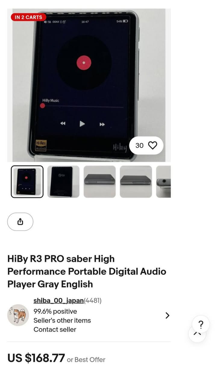 جهاز  HiBy R3 Pro  mp3 لمس جديد غير مستخدم اعلا سعر ابيع متوفر توصيل لجميع المحافظات
***********
