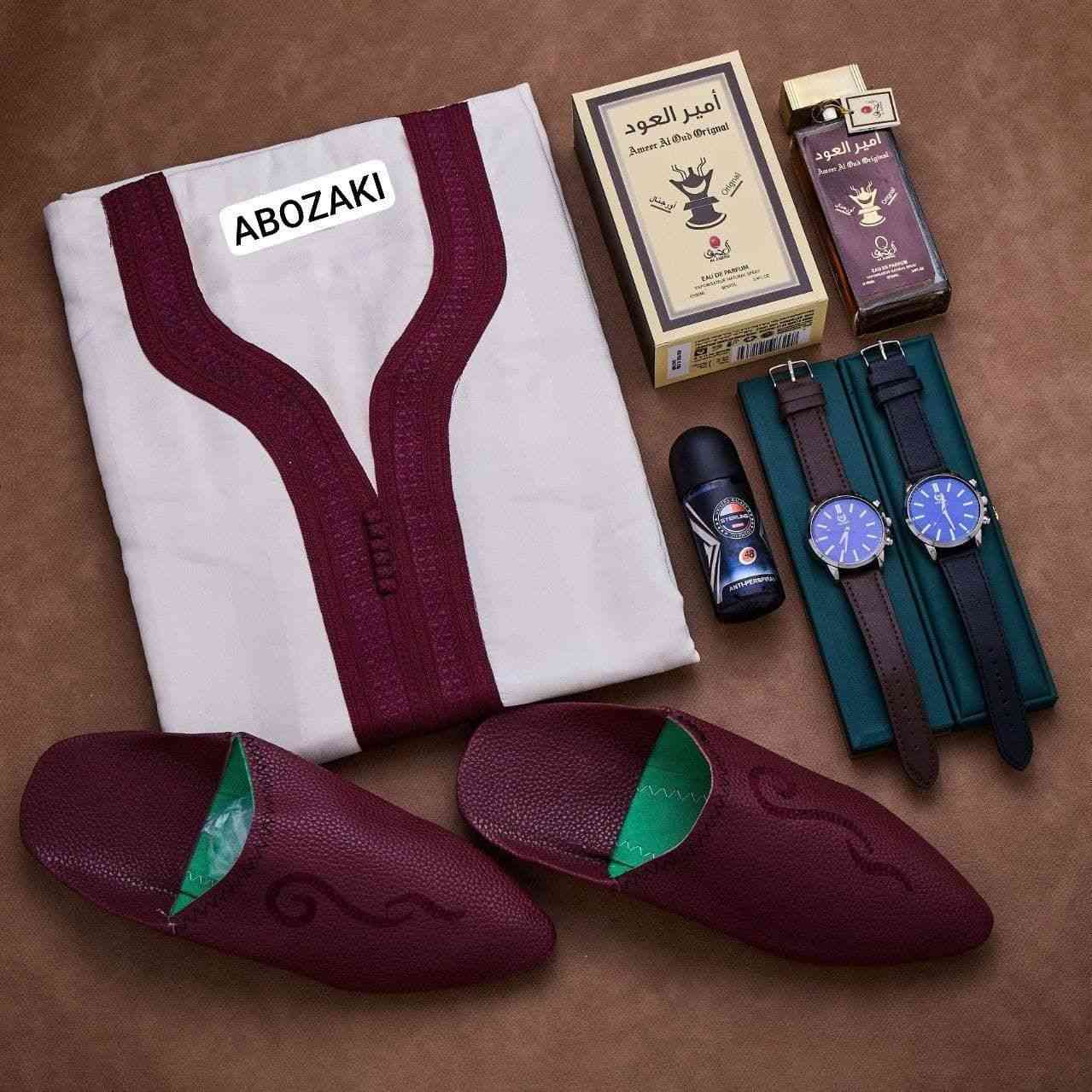 تقليدي للرجال

👈كندورة مطروزة خدمة متقونة
👈بلغة فاسية
👈2 ساعة جلد (أسود + قهوي)
👈عطر شرقي (أمير العود) 100ml
👈مزيل العرق (ستيك)
🏷️مقاسات البلغة: 41_42_43_44_45
🏷️مقاسات الكندورة: L xL xxL 3xL


**إذا كنت صاحب هذا الإعلان وتريد حذفه لأي سبب، رجاءا أرسل رسالة إلى الدعم الفني**