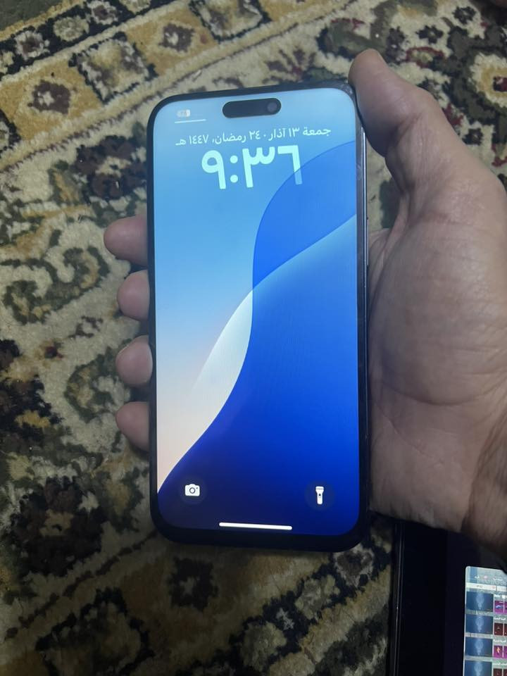 ايفون 14 برو ماكس  ذاكره 256 بطاريه 100 مبدل بطاريه شاشه نوعيه كلش حلوه فيس ايدي شغال 
كله شغال مابي اي خلل  السعر 575 بي مجال مكاني بغداد
***********
