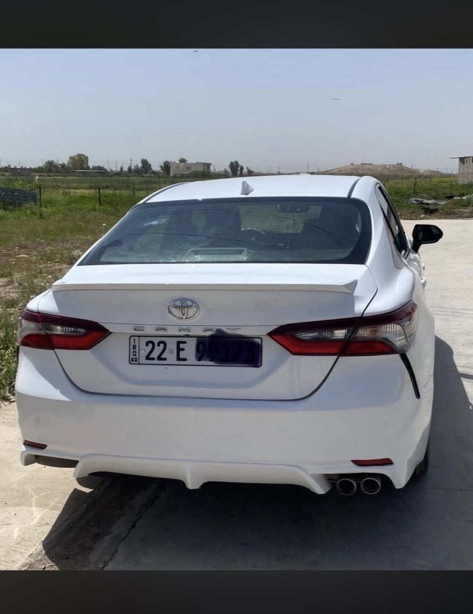 سلام عليكم ..
كامري 2022  SE  رقم اربيل الجديد 

اللون ابيض 

سنويه جديد رقم انكليزي 

معروفه مواصفات الاس اي من 

سلايت 

وتشغيل عن بعد

وثلاث انضمة قياده سبورت نورمال وايكو

بصمه 

وهوايه مواصفات ايضا معروفة

السياره باسمي شرط التحويل 

وبي بطاقة بانزين

كير ومكينة وتبريد شرط 

ضرر السياره صفحه السايق والسونار منزله ويه الصور

تبديل بلادي قطعتين البيبان طرف السايق

صبغ ومعجون 3 قطع ونص 

جاملغ امامي سايق والبونيد والجاملغ الخلفي ونصف جاملغ امامي السكن 

جميع التفاصيل مذكوره اخوان مكان السياره كركوك 

سعره 168 ورقه وبي مجال كلش بسيط

***********
