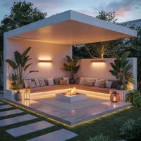 جلسه خارجيه للأستراحه شغل تفصال درجه اولى الهيكل حديد مع جبس بورد شغل ...