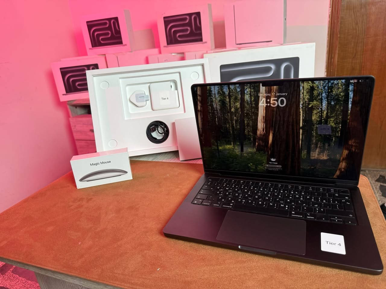 Tier 4 الاسم

شاشة Pro احترافية + تخزين 1TB + تصميم فاخر جدًا. بأداء احترافي للمونتاج والبرمجة والتصميم الثقيل.

•⁠  ⁠MacBook Pro 14-inch (Nov 2023)

•⁠  ⁠Apple M3 Pro

•⁠  ⁠RAM: 18GB

•⁠  ⁠SSD: 1TB

•⁠  ⁠البطارية: 100%

•⁠  ⁠عدد الدورات: 21 فقط

•⁠  ⁠السعر: 2,750,000 دينار

• الكيبورد عربي - انكليزي 

• العدد ١ قطعة 

• اللون midnight

• المحتويات: كارتونة - ساحنة - كيبل

جهاز وكالة ماستر العراق.


**إذا كنت صاحب هذا الإعلان وتريد حذفه لأي سبب، رجاءا أرسل رسالة إلى الدعم الفني**
