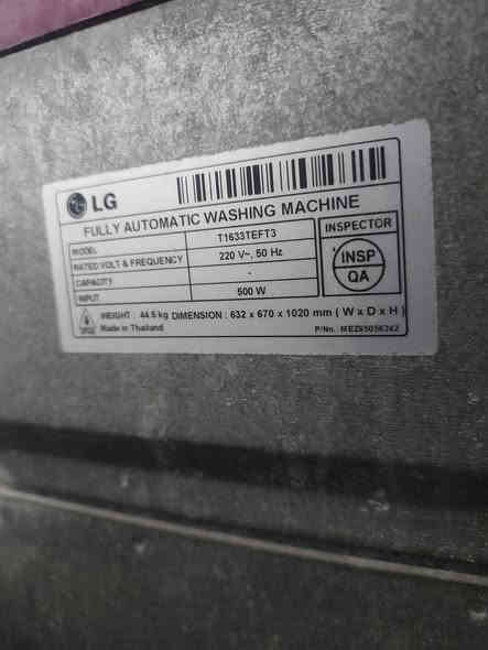 السلام عليكم غساله LG 15  كيلو كوري نظافه 100 \ 💯  شرط الفحص ماطابه تصليح العنوان التنومه شارع الصالحيه اي استفسار اتصل على رقم *********** السعر 350 الف
