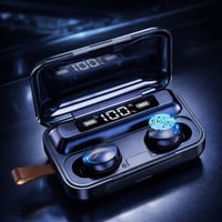 سماعات F9-5 • شاشة رقمية • باور بانك ٣٠٠mAh