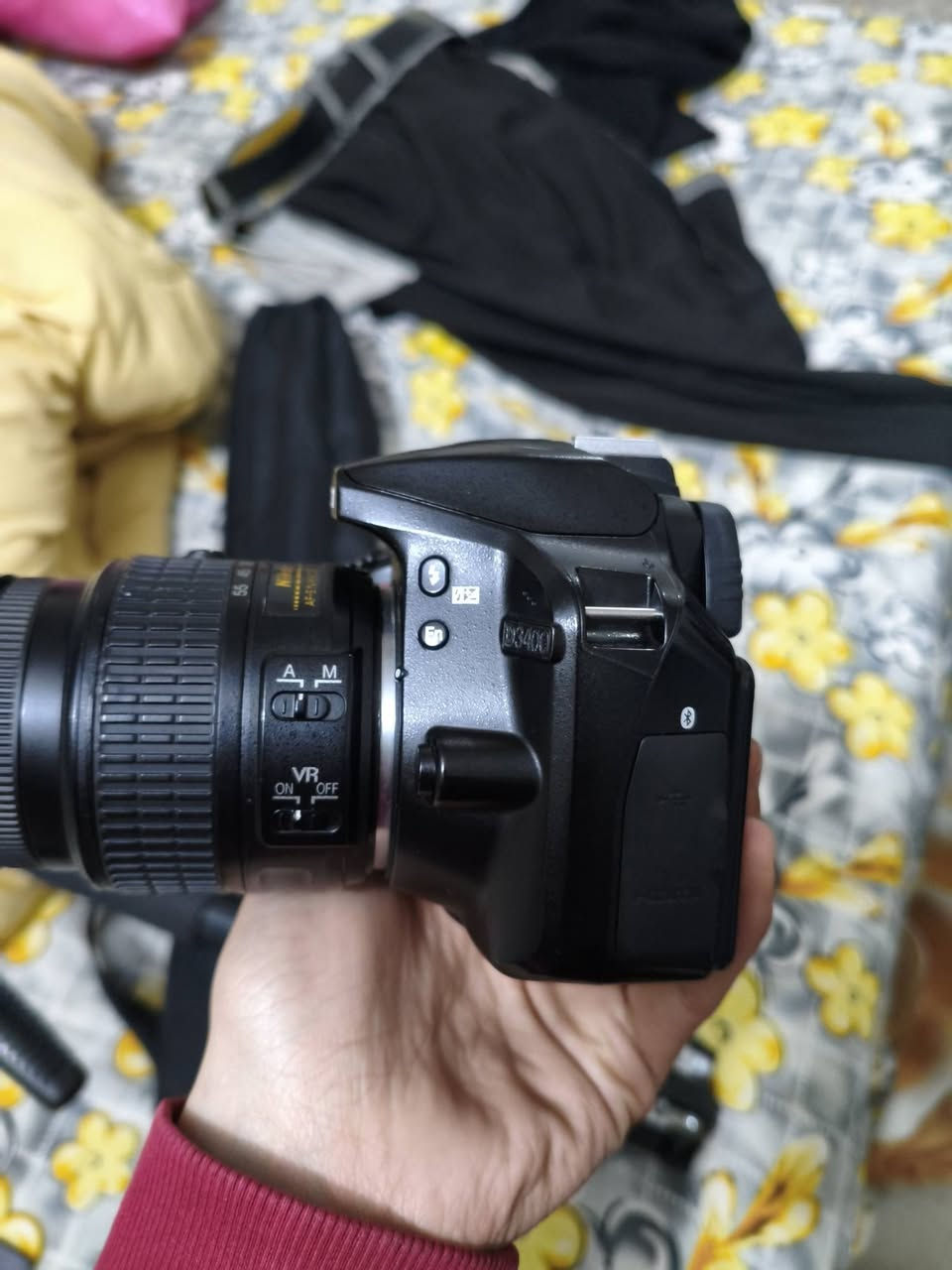 اسلام عليكم نيكون d3400 نضيفه كلش مع جنطه او رام او شاحنه او بطاريه او حزام مكاني بابل الحله توصيل ماعندي  *********** انطيني سعر معقول او بلعافيه
