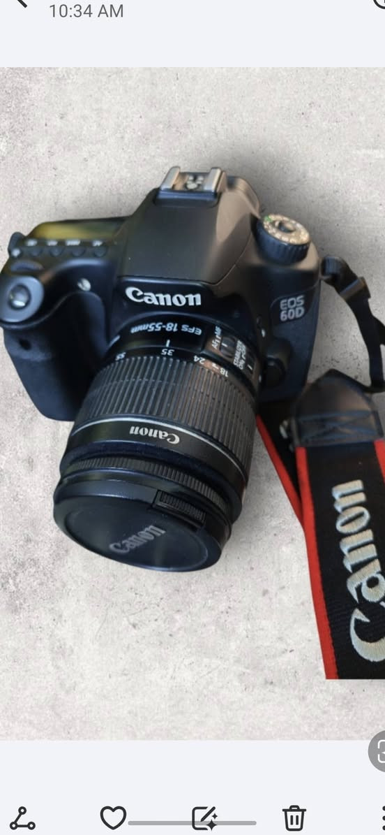 كامرة كانون D60 للبيع نظيفة مامستعملة اخت الجديدة صنع اليابان مع ميموري 16
***********
