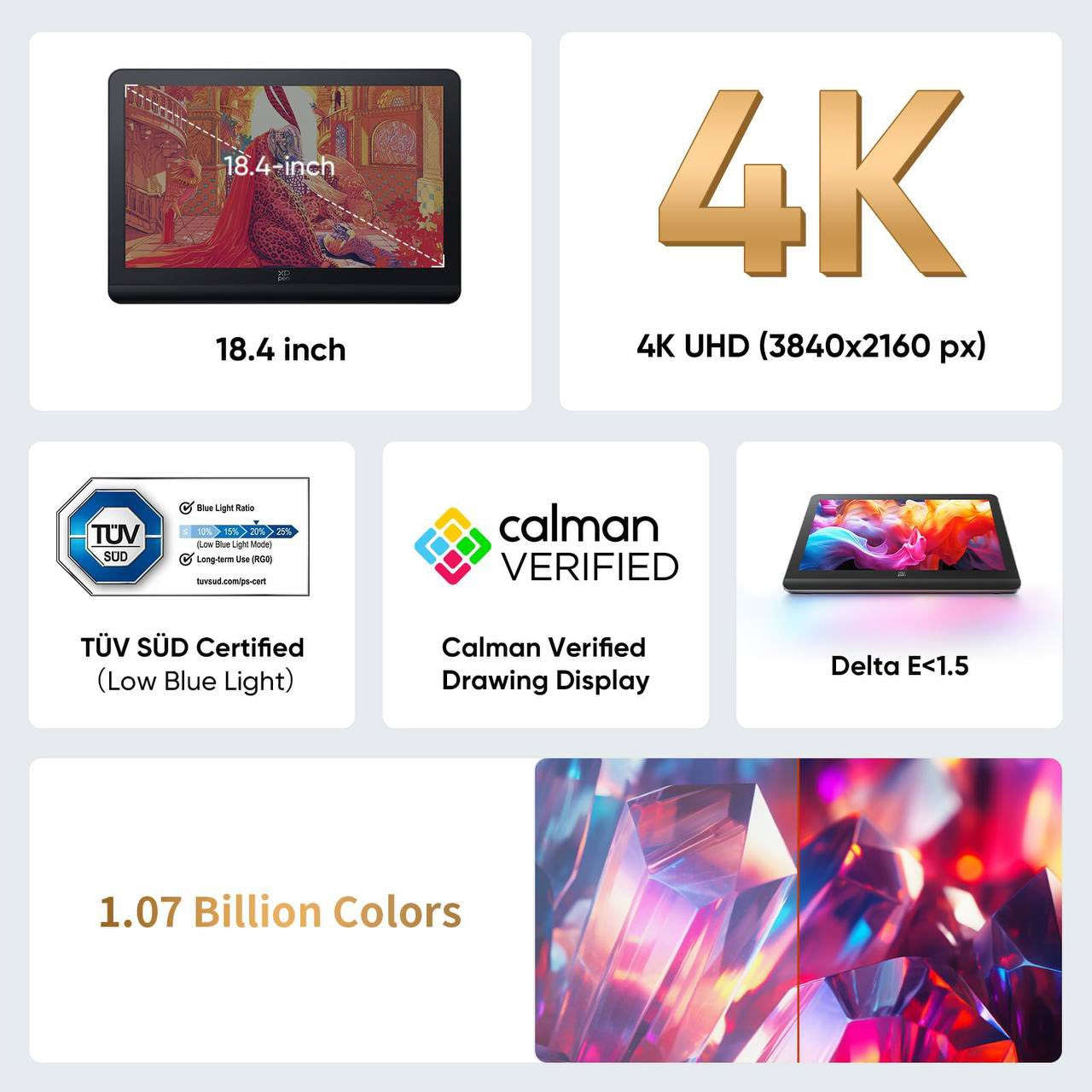 XPPen 4K UHD Artist Pro 19 Gen2 Drawing Tablet with Screen, 156% sRGB Graphic Tablet with 1.07 Billion Colors Anti-Glare Drawing Monitor with Dual 16384 Pen Pressure Stylus, Mini Keydial, 18.4" 

شاشة رسم من XPPen
موديل : Artist Pro 19 Gen2
حجم : 18.4 انش
بقوة : 16000 لومن 
دقة : 4K
ضغط القلم يصل الى 16384 درجة ضغط منوعة

السعر : 900 الف مع التوصيل


**إذا كنت صاحب هذا الإعلان وتريد حذفه لأي سبب، رجاءا أرسل رسالة إلى الدعم الفني**