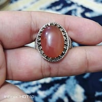 عقيق يماني • مشمشي • فضة 925